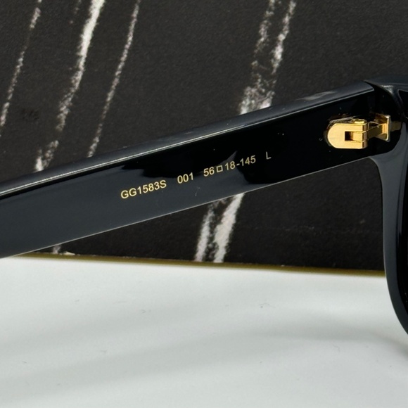 NEW GG1583S 001 GUCCI BLACK GREY SQUARE MEN GUCCI SUNGLASSES - Picture 8 of 11